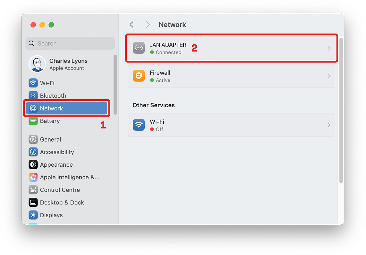 Mac Network DNS Settings